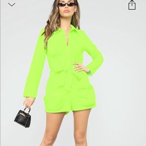 NEON GREEN JUMPSUIT